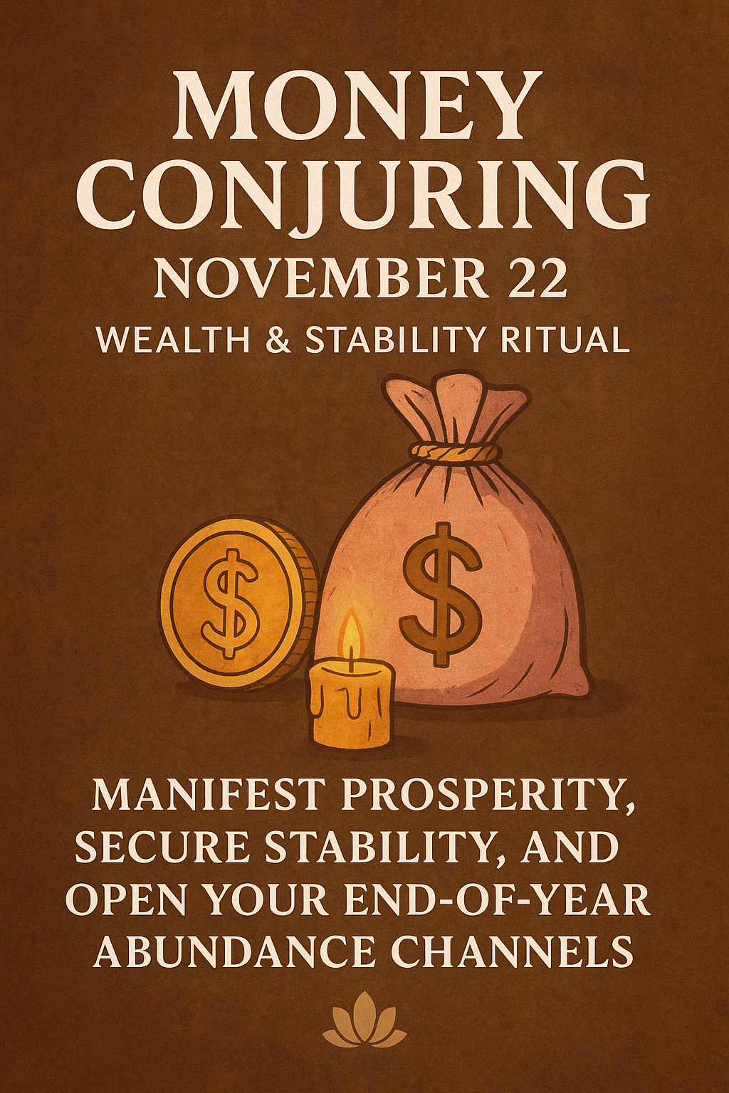 Money Conjuring – November 22 Wealth & Stability Ritual